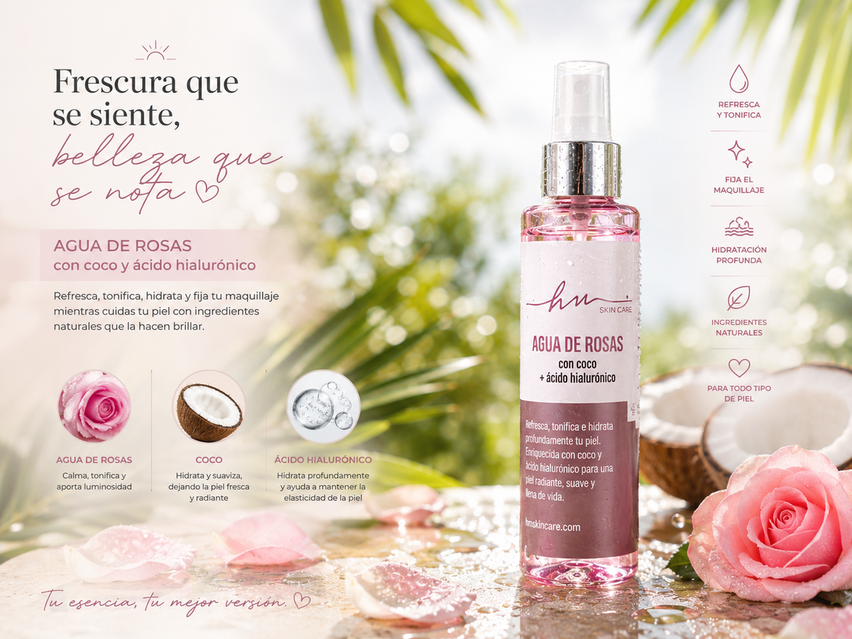 Tónico de Rosas, Coco y Hialurónico